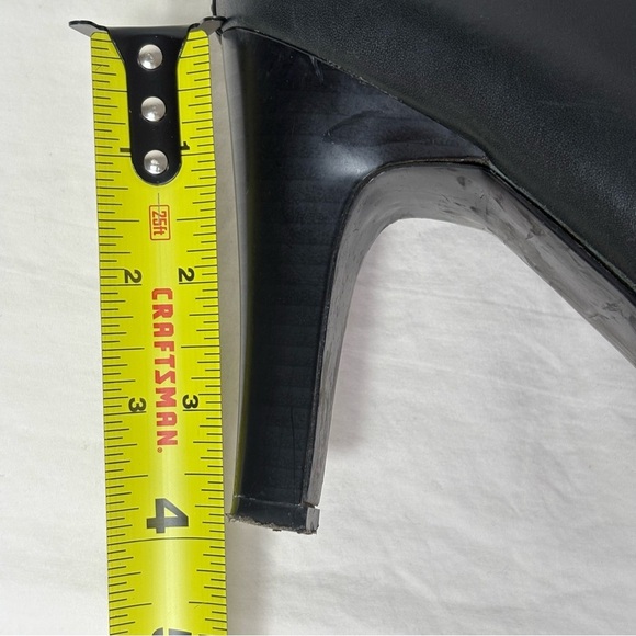 Nine & Co Vintage 90s Y2K Genuine Leather Platform Heeled Boots Booties 8.5 - Picture 12 of 16